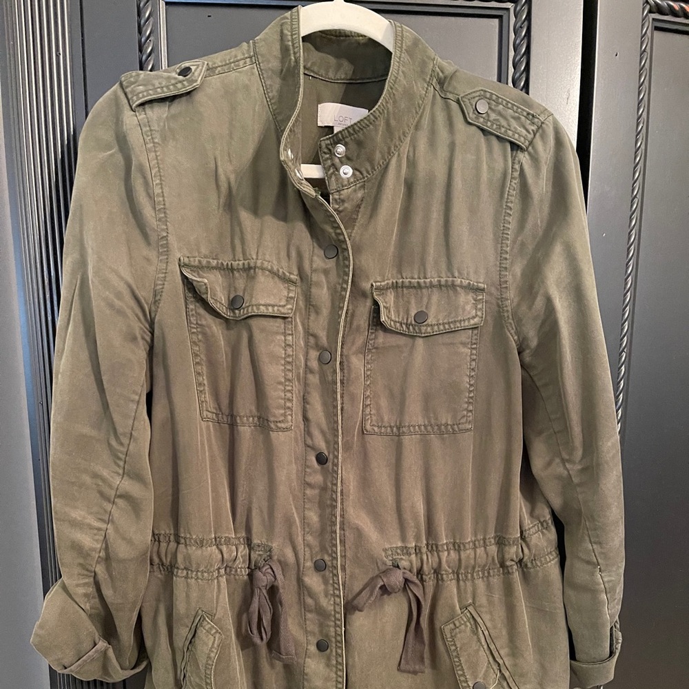 Olive utility jacket from Loft LP